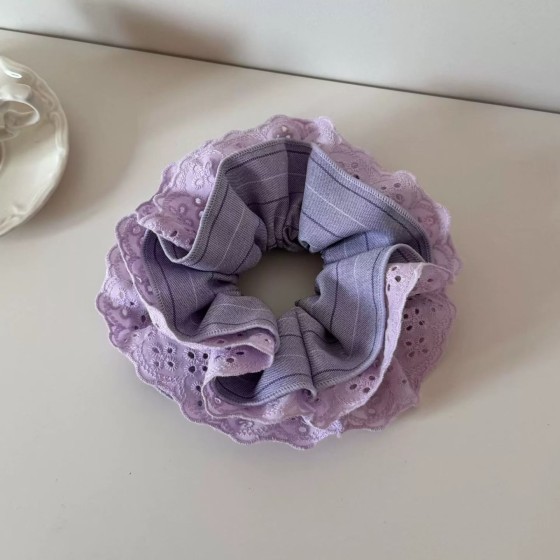 Purple scrunchie