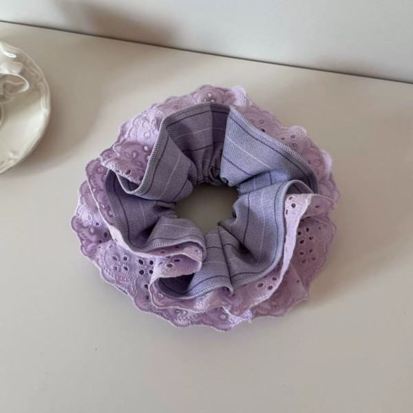 Purple scrunchie