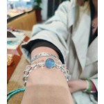 Clear Quartz & Aquamarine Bracelet