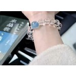 Clear Quartz & Aquamarine Bracelet